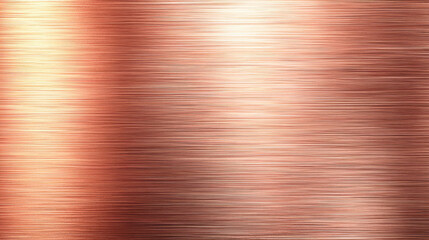 Aufkleber - Brushed copper metal texture with polished rose gold tones creating warm and elegant background with horizontal lines and soft reflections