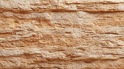 Poster - Warm toned limestone wall texture with natural rough surface and layered rock formation creating earthy and rustic appearance