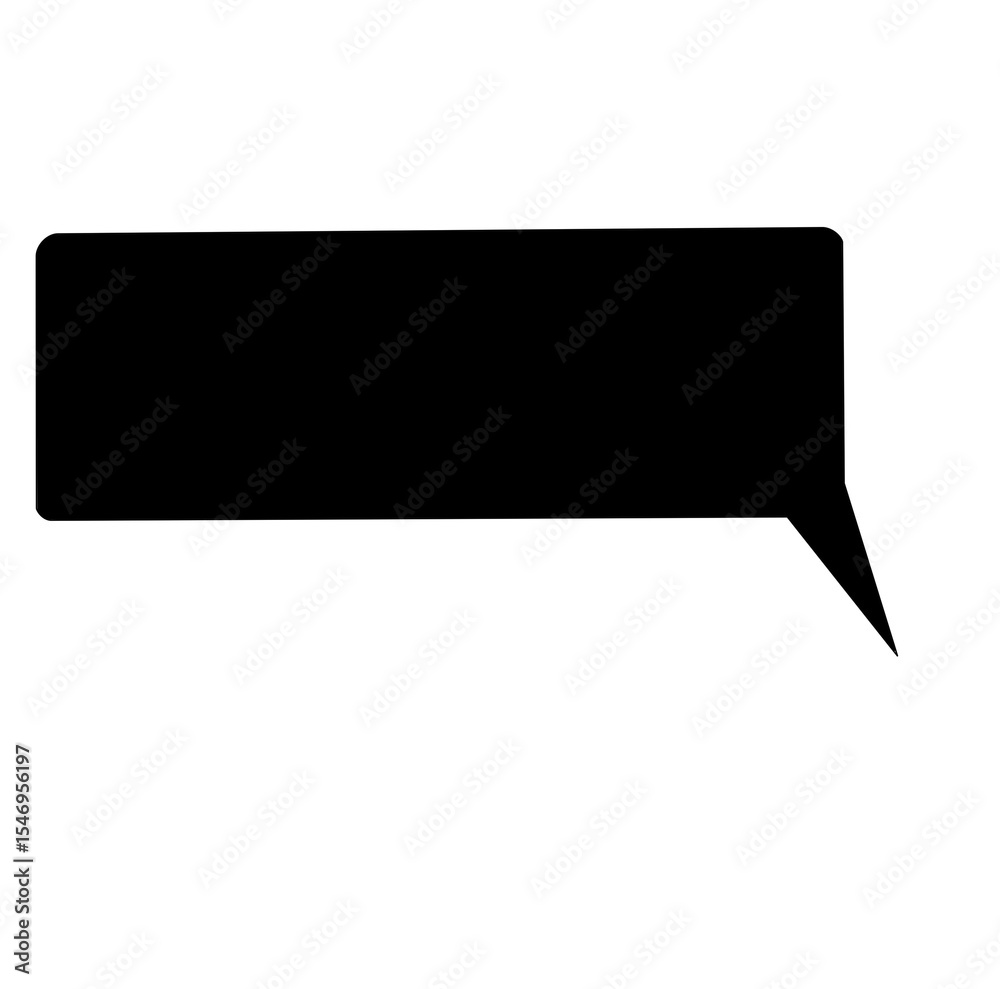 シンプルな吹き出し右向き