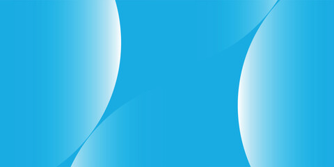 Poster - modern glowing geometric circle on blue background. Modern shiny blue circle simple for banner, cover, and presentation