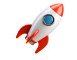 © Tazun - Cartoon Rocket with Fire Trail – PNG Clipart