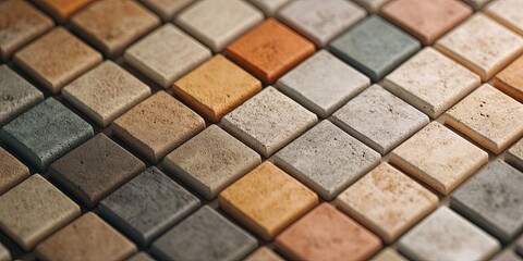 Poster - Macro shot of clean, neutral color blocks with soft transitions, perfect for minimalist, contemporary designs
