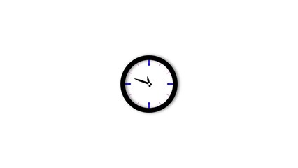 Poster - Simple black and white clock graphic depicting time and punctuality isolated on white background for time management concepts