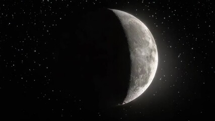 Wall Mural - the moon with its dark craters and the lunar module captured in a single , showcasing human explorat