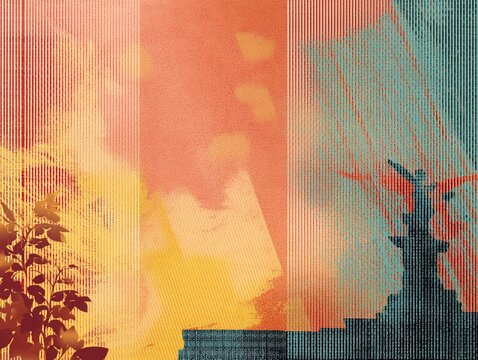 Abstract art with graphic background for mexican style