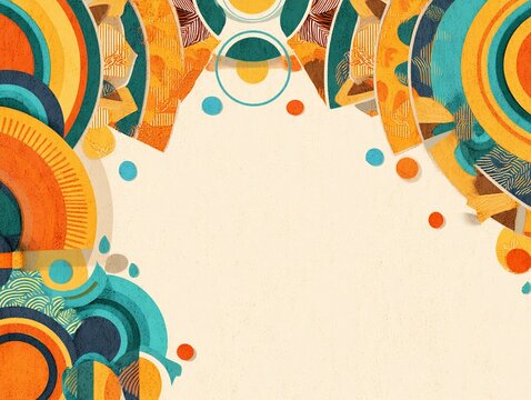 Abstract art with graphic background for mexican style