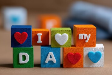 Poster - Colorful Wooden Blocks Arranged to Spell out 