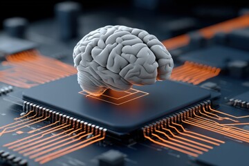 Poster - Advanced Artificial ligence Computing Brain Chip on Circuit Board for Technology Innovation and Digital Processing