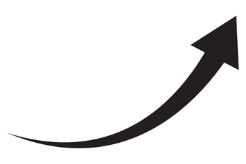 Leinwandbilder - long curve arrow vector icon illustration