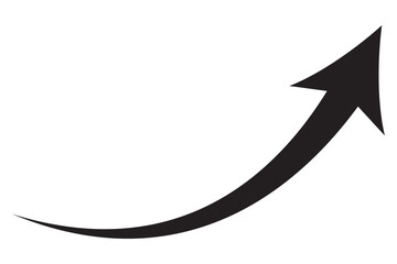 Leinwandbilder - long curve arrow vector icon illustration