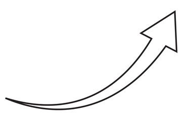 Leinwandbilder - long curve arrow vector icon illustration