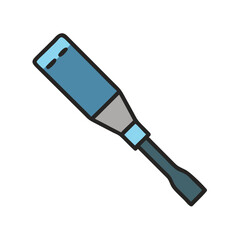 Poster - Isolated screwdriver illustration on black background for creative projects