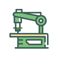 Poster - Automated industrial robotic arm illustration on a black background