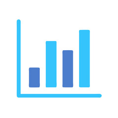 Poster - Stylized bar chart illustration with an ascending growth pattern