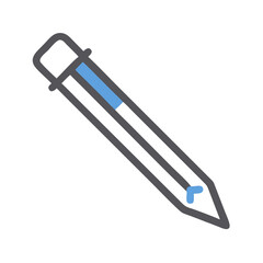 Poster - Iconic pencil illustration against a dark background, simple design