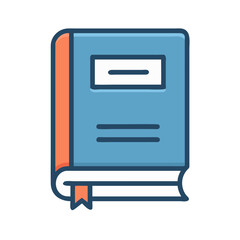 Poster - Stylized book illustration on black background for educational designs