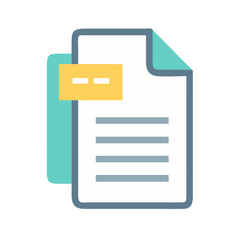 Poster - Minimalist file icon symbolizing documentation data and storage