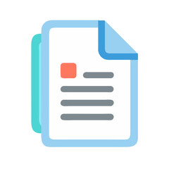 Poster - Documents Icon with Details for Data, Reports, and Statistics