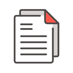 Poster - File document vector icon representing paperwork and information filing