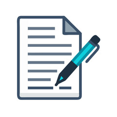 Poster - Contract signing agreement with pen symbol on black background