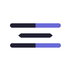 Poster - Minimalist menu icon in shades of blue on black background