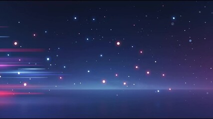 Aufkleber - Futuristic Digital Background with Glowing Particles, Light Streaks, and Gradient Blue Purple Tones Evoking Motion, Energy, and Innovation in Dynamic Abstract Design
