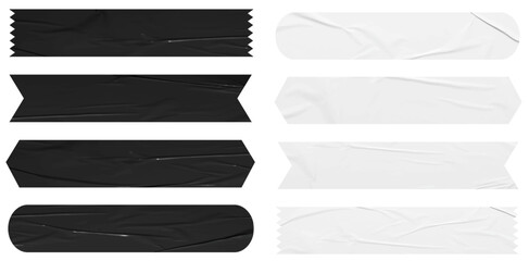 Poster - Vector black and white paper stickers texture background banners labels tags of different shapes template design