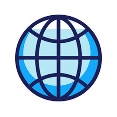 Poster - Abstract globe vector illustration, minimalist style on black background