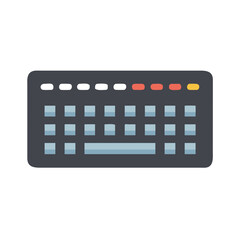 Poster - Flat design keyboard illustration on black background technology concept