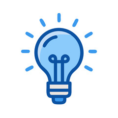 Poster - Stylized lightbulb icon representing ideas and creative innovation
