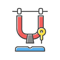 Poster - Industrial Measurement Tool Illustration Against a Black Background