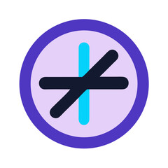 Poster - Simple plus sign icon with rounded edges in a circle