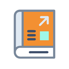 Poster - Stylized textbook icon symbolizing knowledge, learning, and personal growth