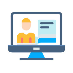 Poster - Online meeting communication using digital technology monitor display