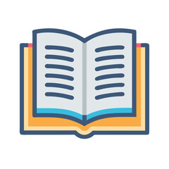 Poster - Open book vector illustration on black background artwork