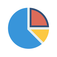 Poster - Vibrant pie chart illustration showcasing data distribution with segments