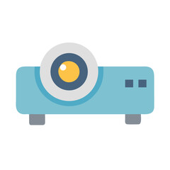 Poster - Flat vector illustration of a modern video projector device