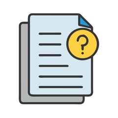 Poster - documents and question mark icon representing unknown information