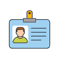 Poster - Modern identity card design with employee photo and text
