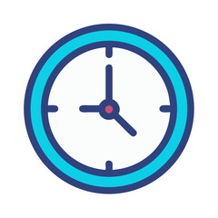 Poster - Modern clock face illustration showing time passing slowly