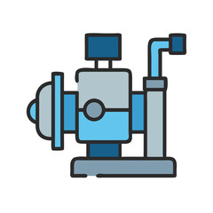 Poster - Isolated industrial machine icon in flat design style vector