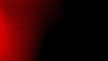 Wall Mural - Red Black Halftone Background with Gradient Dotted Light Effect