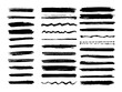 © dedoteto - Collection of black ink brush strokes, isolated on white.