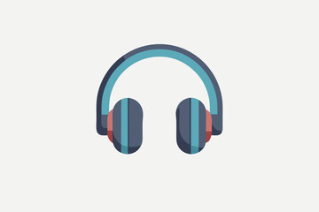 Poster - Stylish Headphones Icon Perfect for Music Apps Branding Design and Web Interfaces