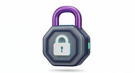 Aufkleber - Closed padlock symbolizing security in digital world