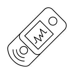 Aufkleber - Pulse oximeter line icon medical device for measuring oxygen saturation