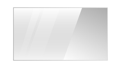 Vector Glass Plate on Transparent Background.  Glass  Screen Display and Presentation. 