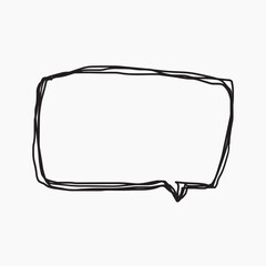 Poster - Doodle speech bubble outline illustration vector