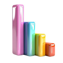 Poster - Colorful Glossy Bar Graph Displaying Growth Trends and Data Analysis