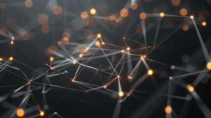 Poster - Abstract Network Connection, Digital Nodes and Interconnections